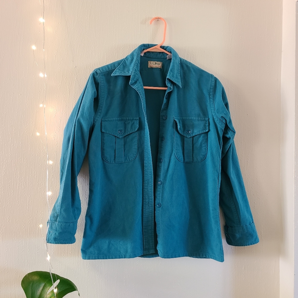 Teal LL Bean Button-Up Shirt